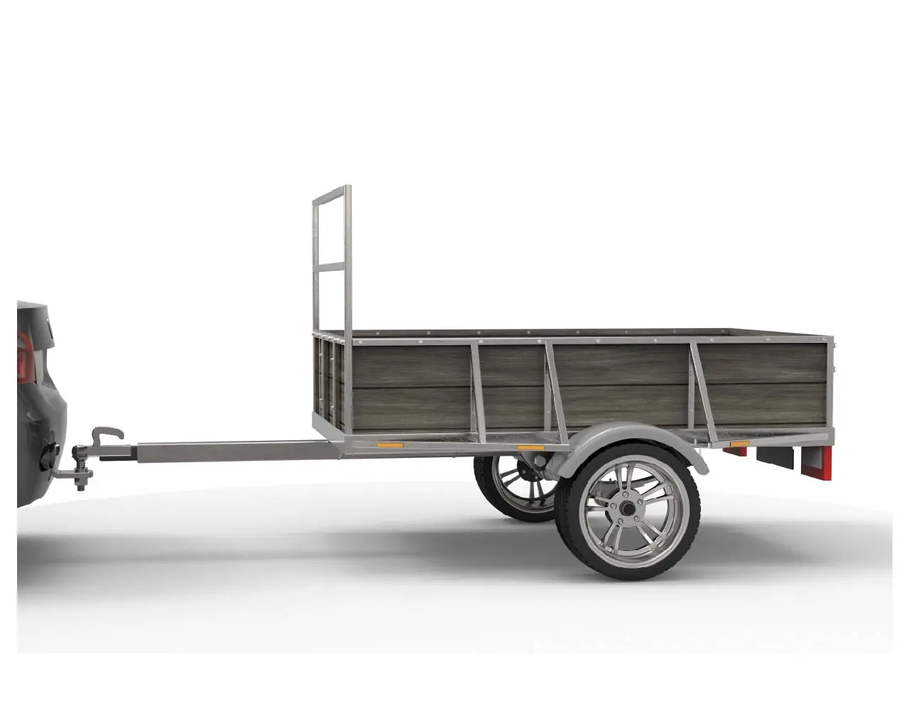 box trailer towed by a car